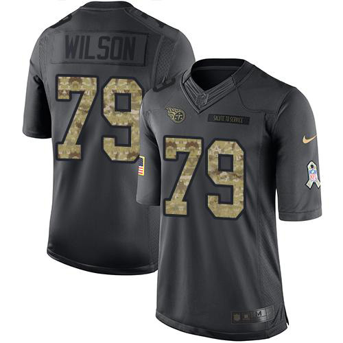 Nike Titans #79 Isaiah Wilson Black Youth Stitched NFL Limited 2016 Salute to Service Jersey